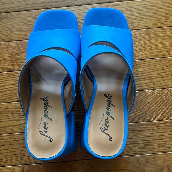 Free People Love Is Everywhere Platform Leather Sandal Heels - Picture 3 of 7